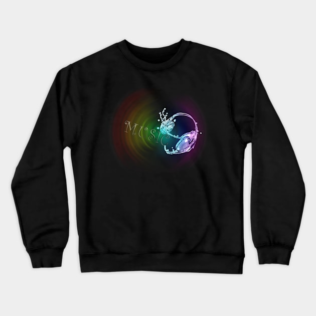 Music Crewneck Sweatshirt by dezhta